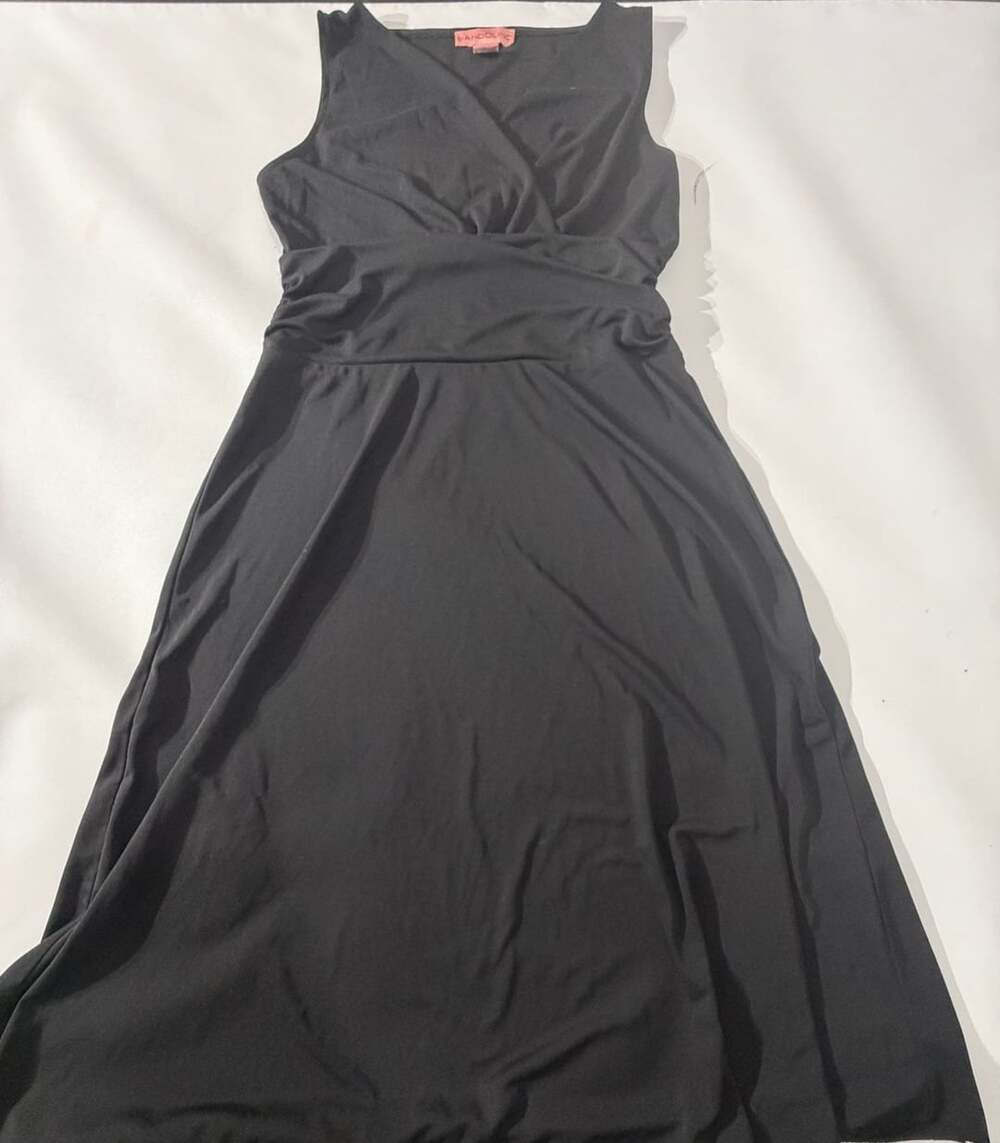 Bandolino Black Sleeveless Knot Front Casual Midi Dress Size L